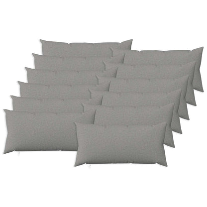 vidaXL Cushion with Pillow HEERLEN 12 pcs Cloud Grey Fabric