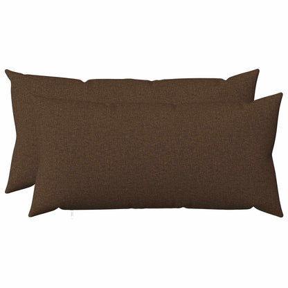 vidaXL Cushion with Pillow HEERLEN 2 pcs Brown Fabric