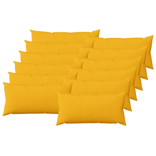 vidaXL Cushion with Pillow HEERLEN 12 pcs Light Yellow Fabric
