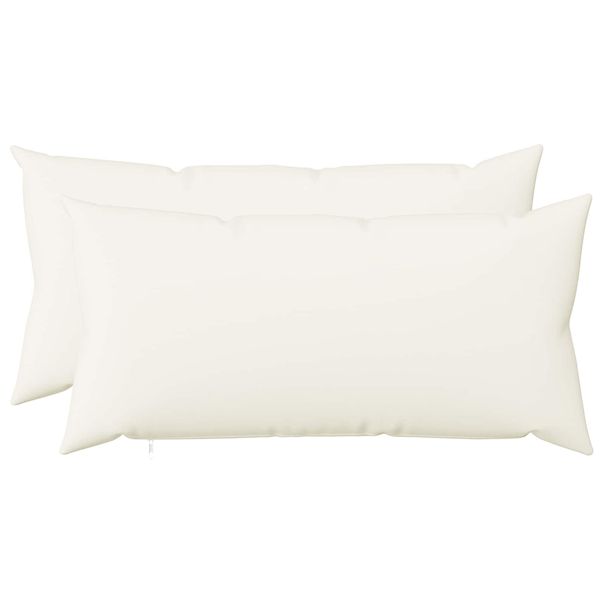 vidaXL Cushion with Pillow HEERLEN 2 pcs White Fabric