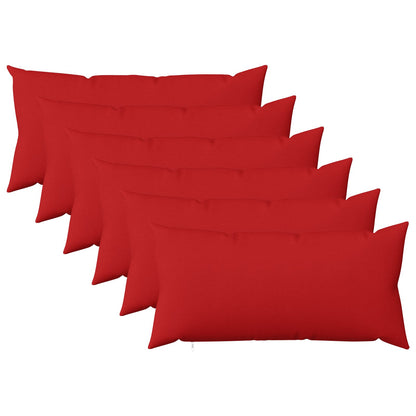 vidaXL Cushion with Pillow HEERLEN 6 pcs Red Fabric