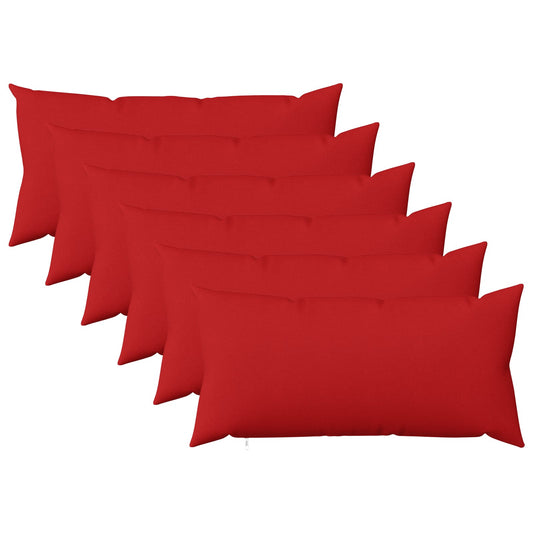 vidaXL Cushion with Pillow HEERLEN 6 pcs Red Fabric