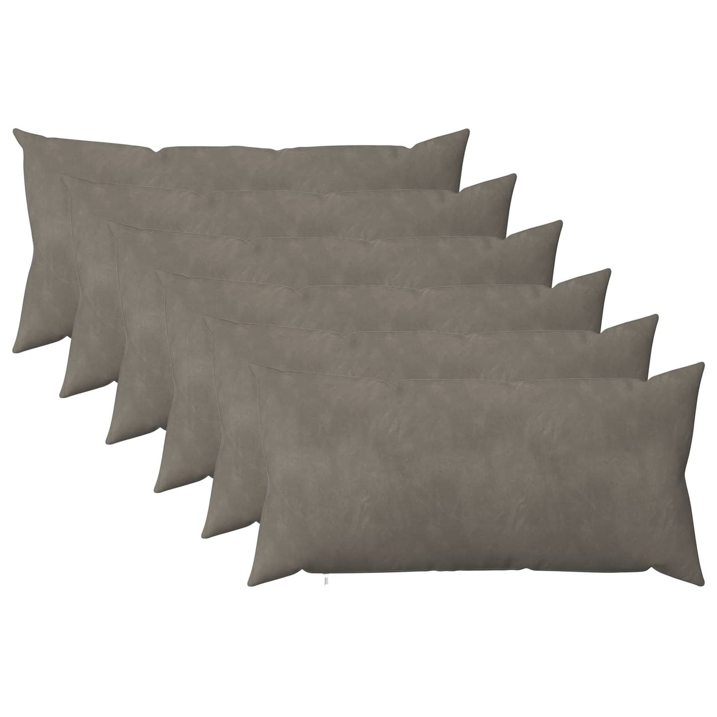 vidaXL Cushion with Pillow HEERLEN 6 pcs Light Grey Velvet