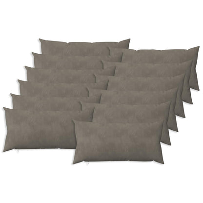 vidaXL Cushion with Pillow HEERLEN 12 pcs Light Grey Velvet