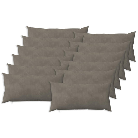 vidaXL Cushion with Pillow HEERLEN 12 pcs Light Grey Velvet