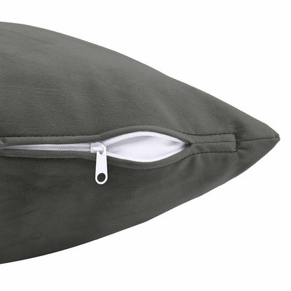 vidaXL Cushion with Pillow HEERLEN 12 pcs Dark Grey Velvet