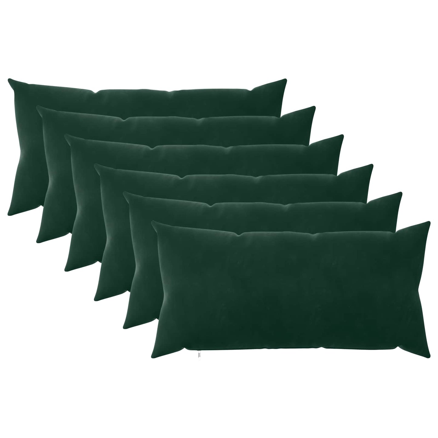 vidaXL Cushion with Pillow HEERLEN 6 pcs Dark Green Velvet
