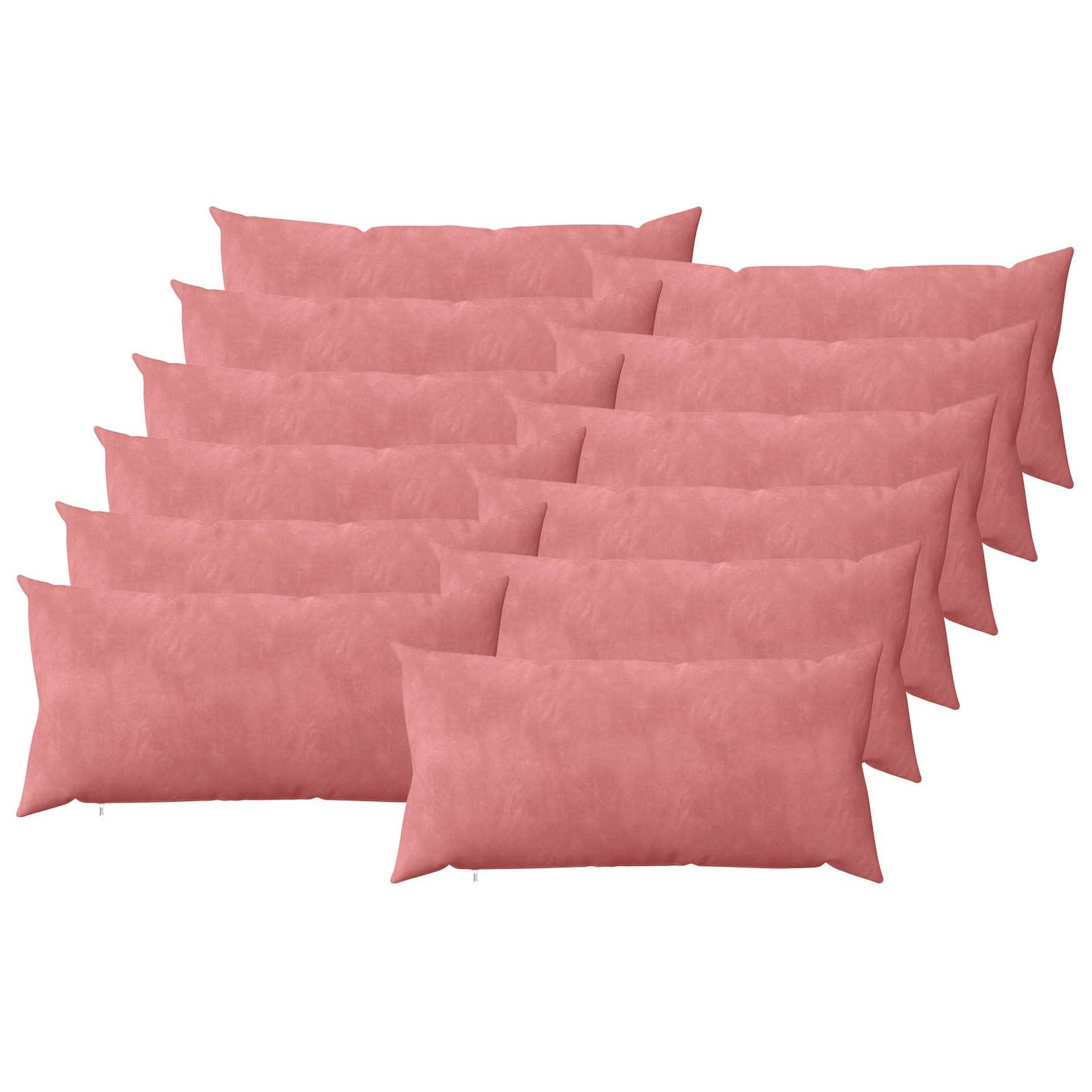 vidaXL Cushion with Pillow HEERLEN 12 pcs Pink Velvet