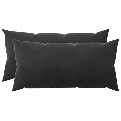 vidaXL Cushion with Pillow HEERLEN 2 pcs Black Velvet