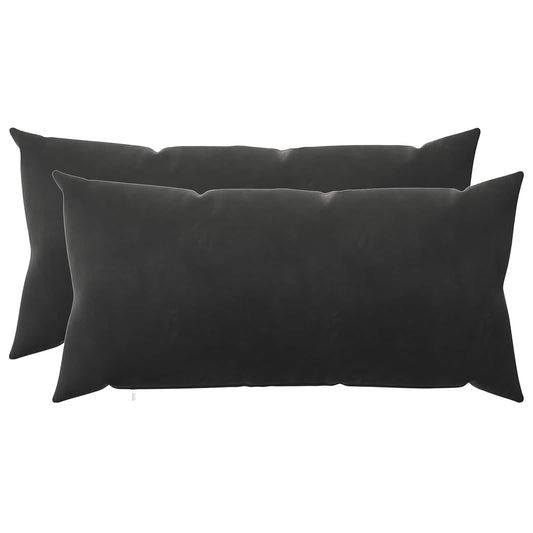vidaXL Cushion with Pillow HEERLEN 2 pcs Black Velvet