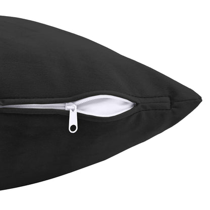 vidaXL Cushion with Pillow HEERLEN 12 pcs Black Velvet