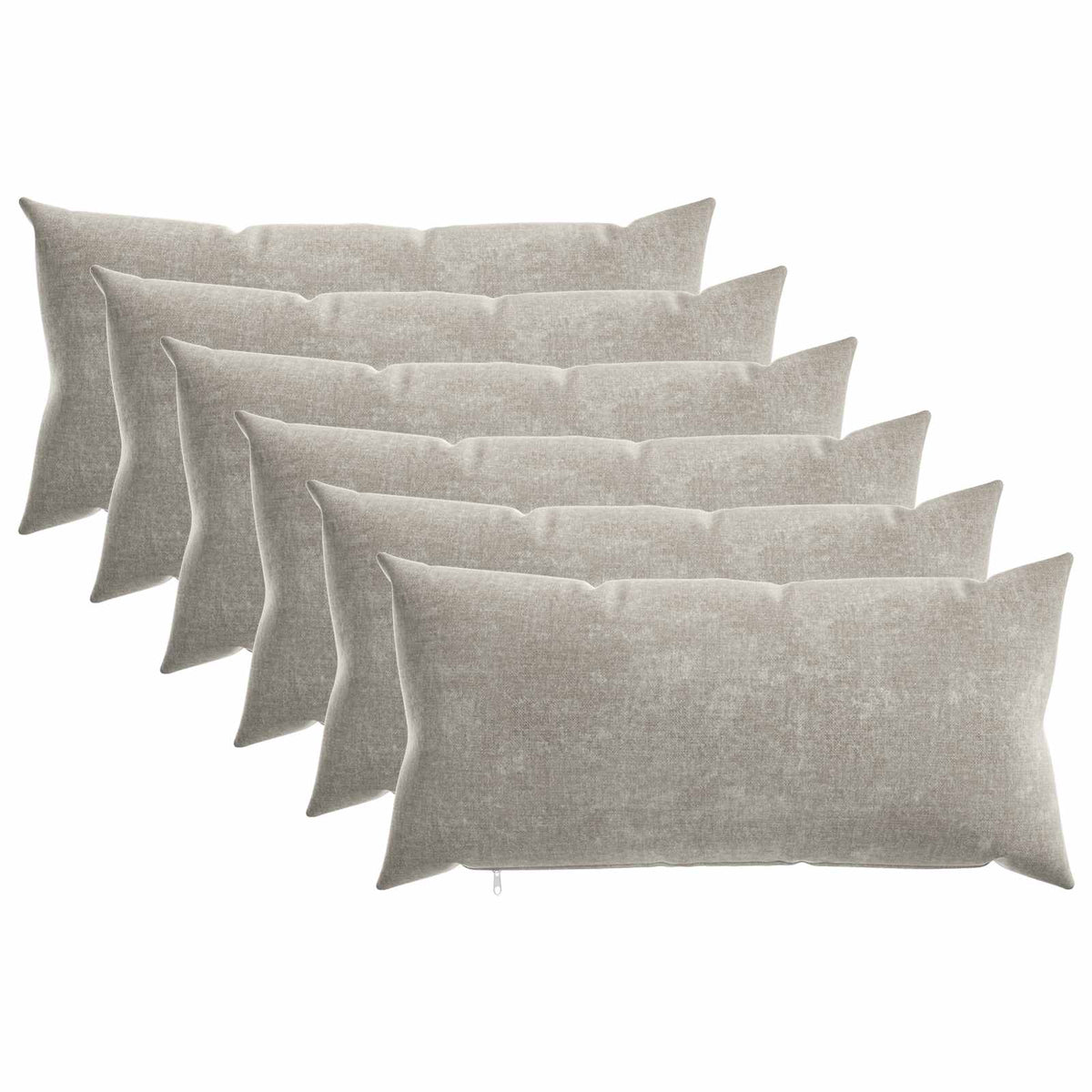 vidaXL Throw Pillow 6 pcs HEERLEN Light Grey 40 x 80 cm