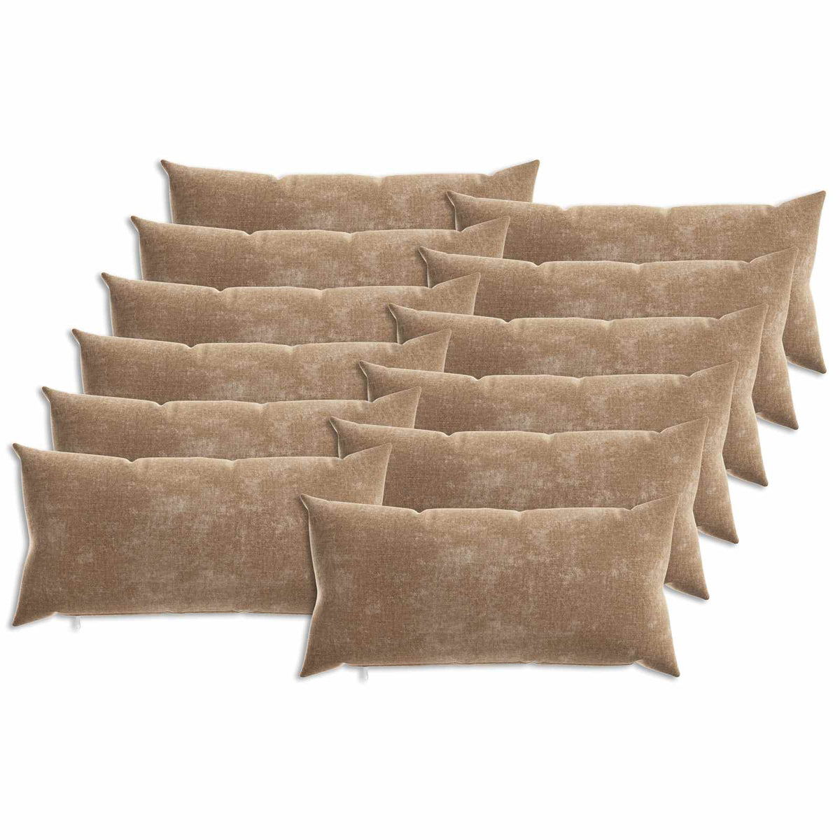 vidaXL Throw Pillow 12 pcs HEERLEN Brown 40 x 80 cm Chenille Fabric