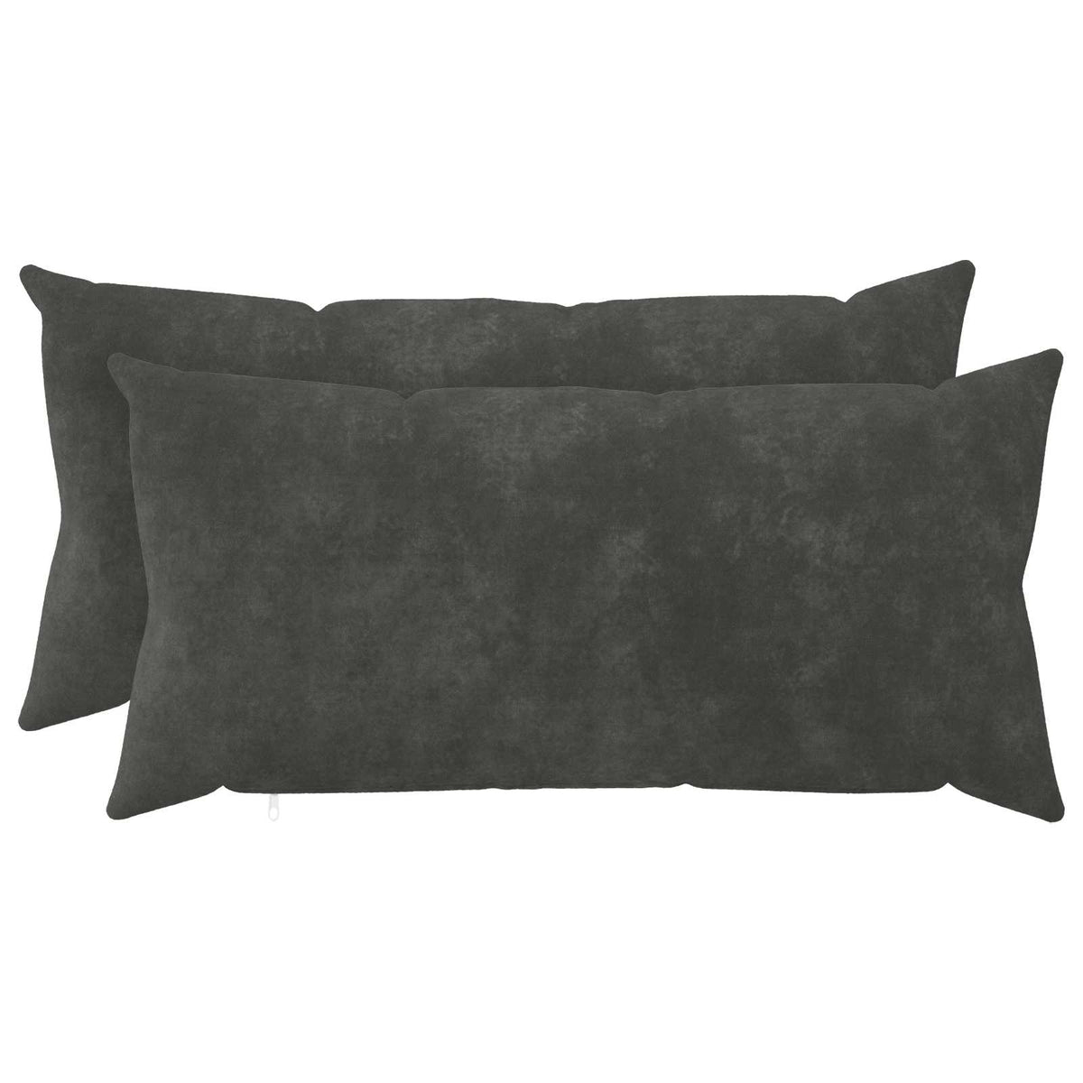 vidaXL Cushion with Pillow HEERLEN 2 pcs Anthracite Microfiber Fleece