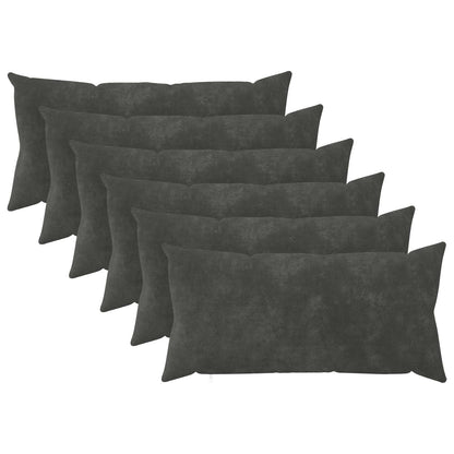 vidaXL Cushion with Pillow HEERLEN 6 pcs Anthracite Microfiber Fleece
