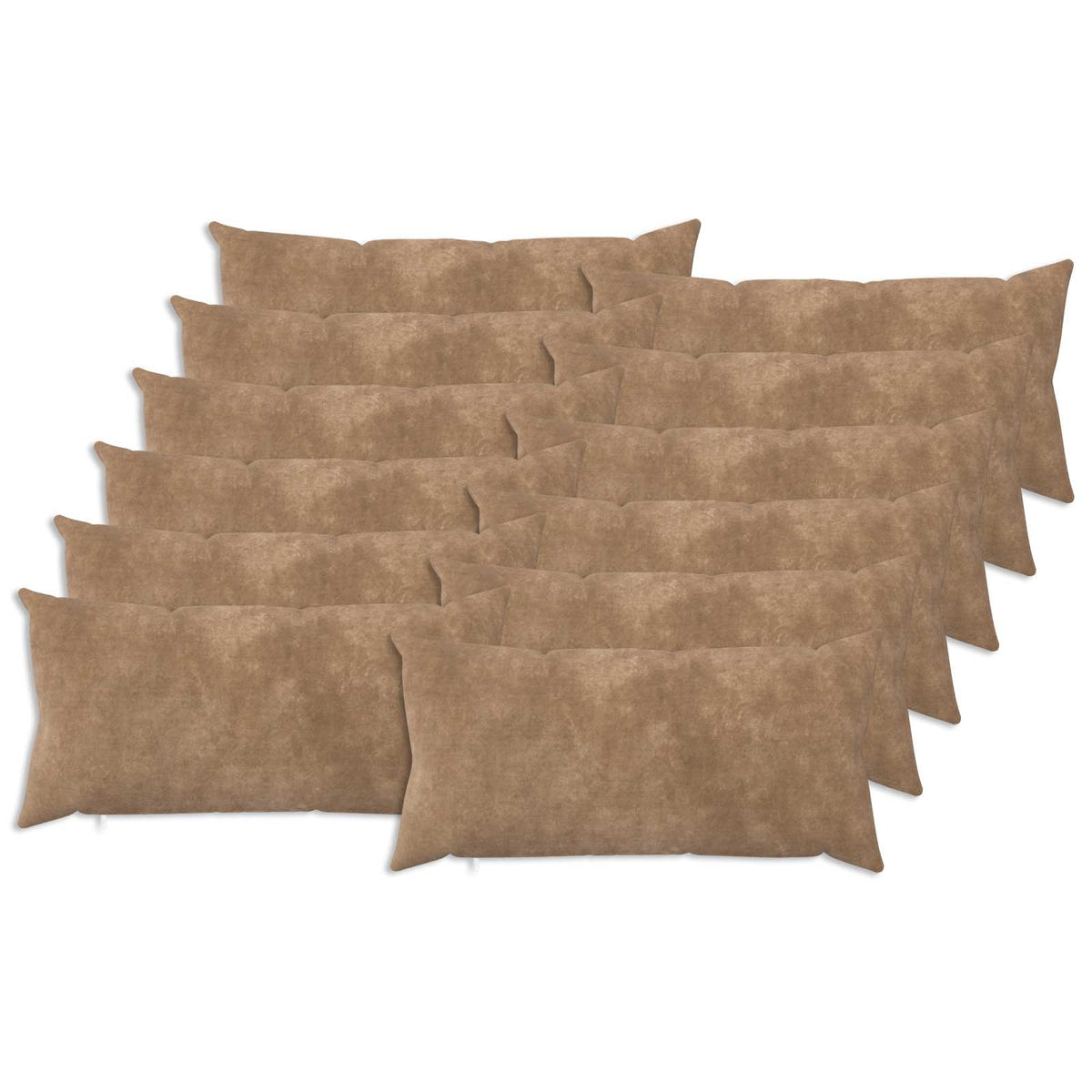 vidaXL Cushion with Pillow HEERLEN 12 pcs Taupe Microfiber Fleece