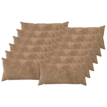 vidaXL Cushion with Pillow HEERLEN 12 pcs Taupe Microfiber Fleece