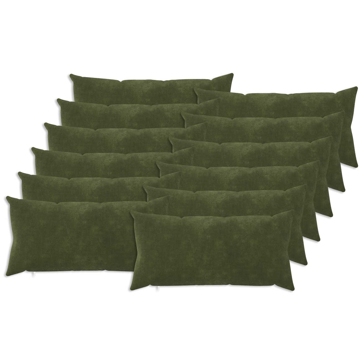 vidaXL Cushion with Pillow HEERLEN 12 pcs Green Microfiber Fleece