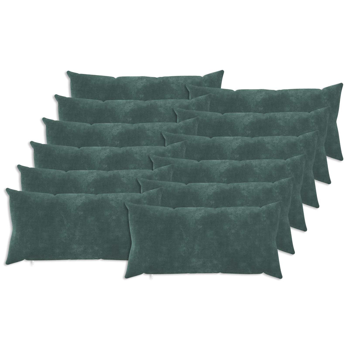 vidaXL Cushion with Pillow HEERLEN 12 pcs Sea Blue Microfiber Fleece