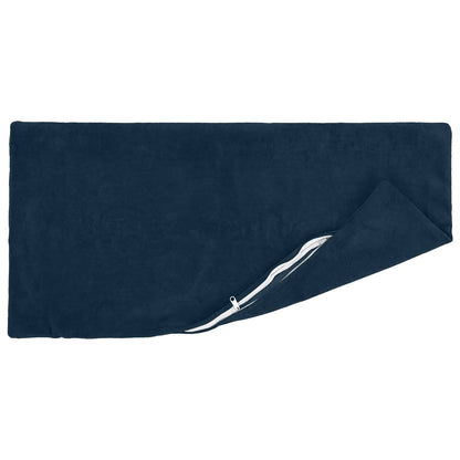 vidaXL Cushion with Pillow HEERLEN 2 pcs Blue Microfiber Fleece