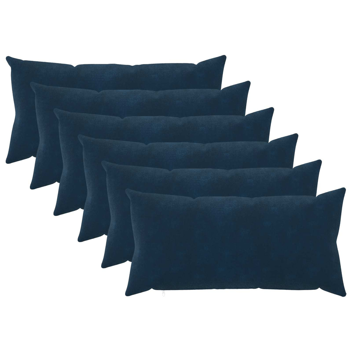 vidaXL Cushion with Pillow HEERLEN 6 pcs Blue Microfiber Fleece