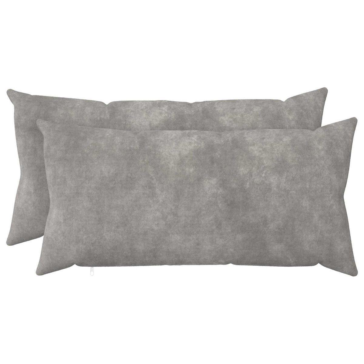 vidaXL Cushion with Pillow HEERLEN 2 pcs Light Grey Microfiber Fleece