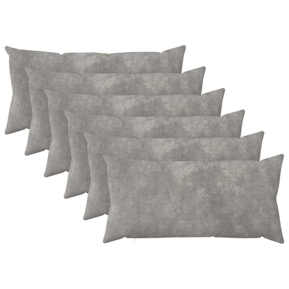 vidaXL Cushion with Pillow HEERLEN 6 pcs Light Grey Microfiber Fleece