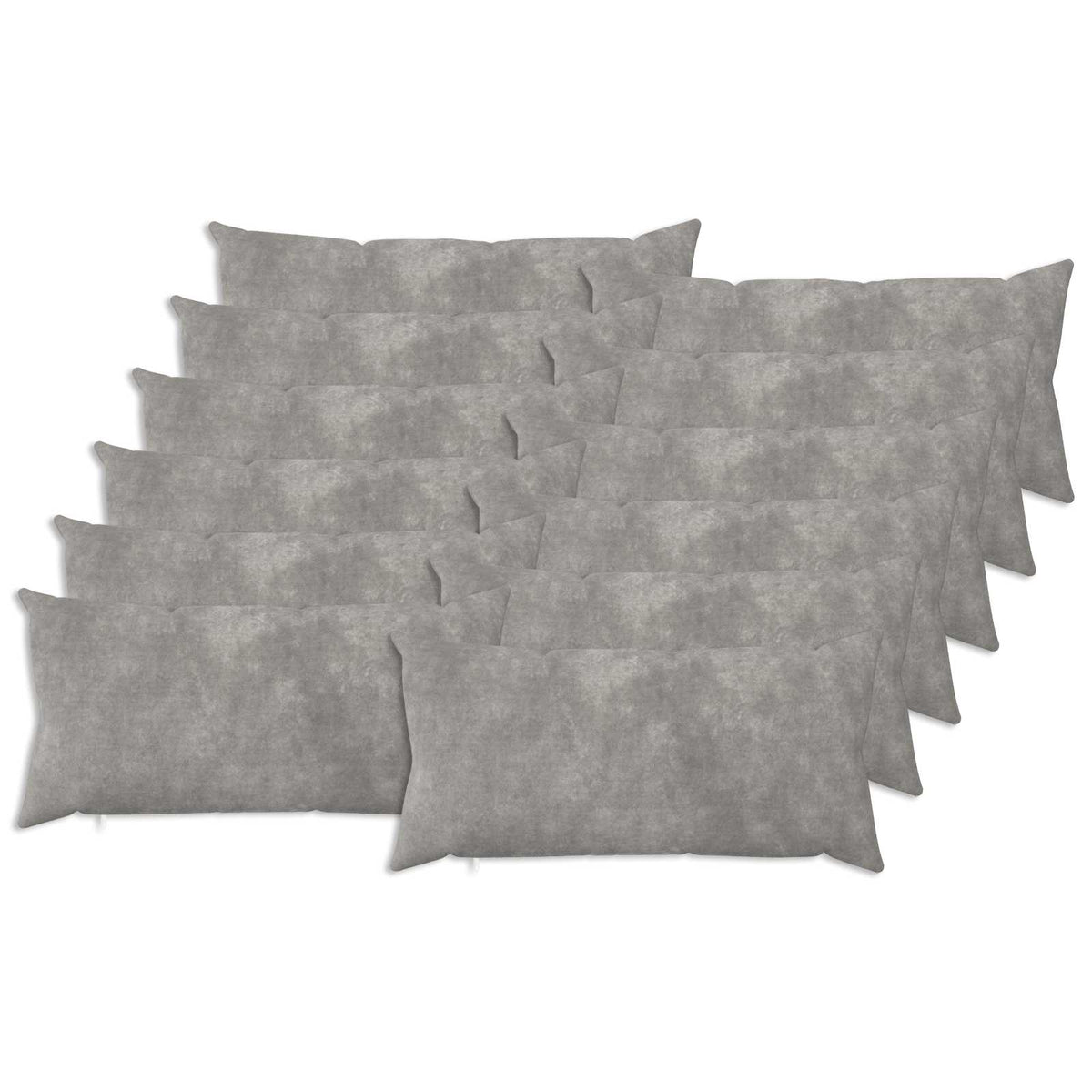 vidaXL Cushion with Pillow HEERLEN 12 pcs Light Grey Microfiber Fleece