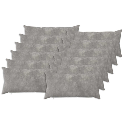 vidaXL Cushion with Pillow HEERLEN 12 pcs Light Grey Microfiber Fleece
