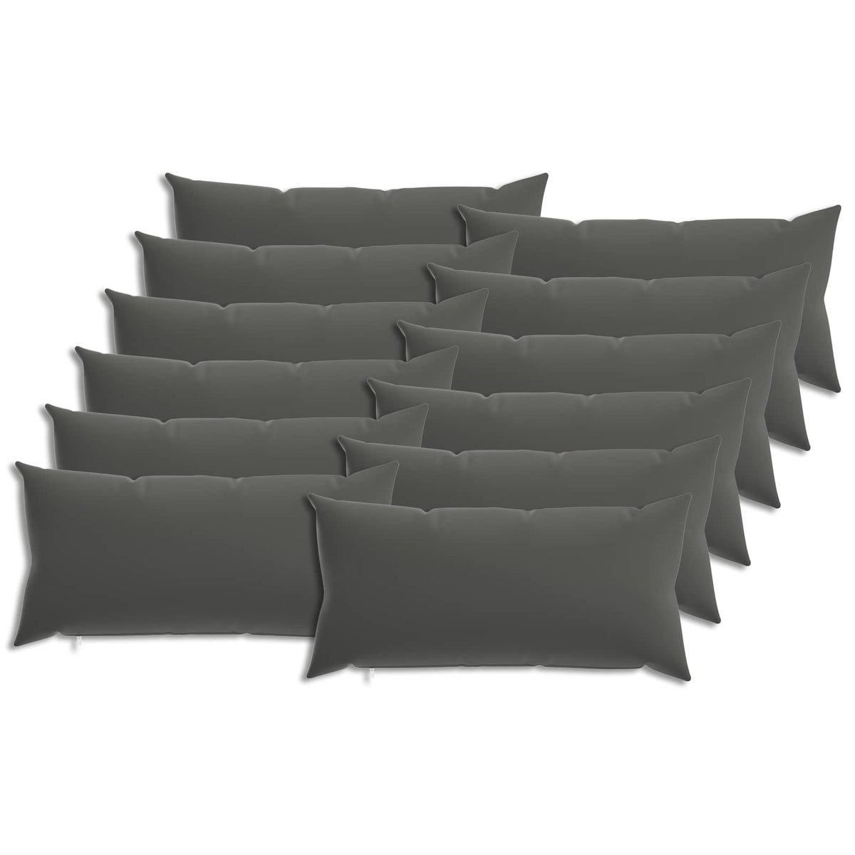 vidaXL Cushion with Pillow HEERLEN 12 pcs Anthracite Polyester