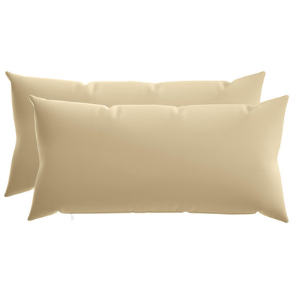 vidaXL Cushion with Pillow HEERLEN 2 pcs Beige Polyester