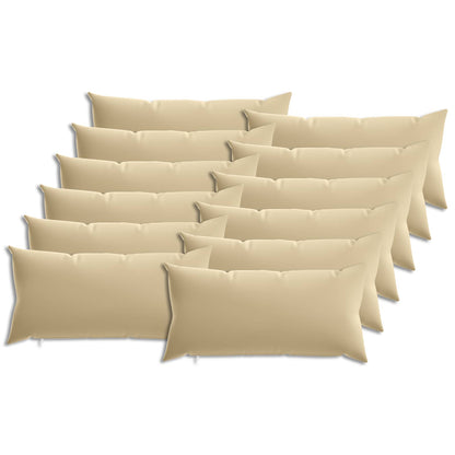 vidaXL Cushion with Pillow HEERLEN 12 pcs Beige Polyester