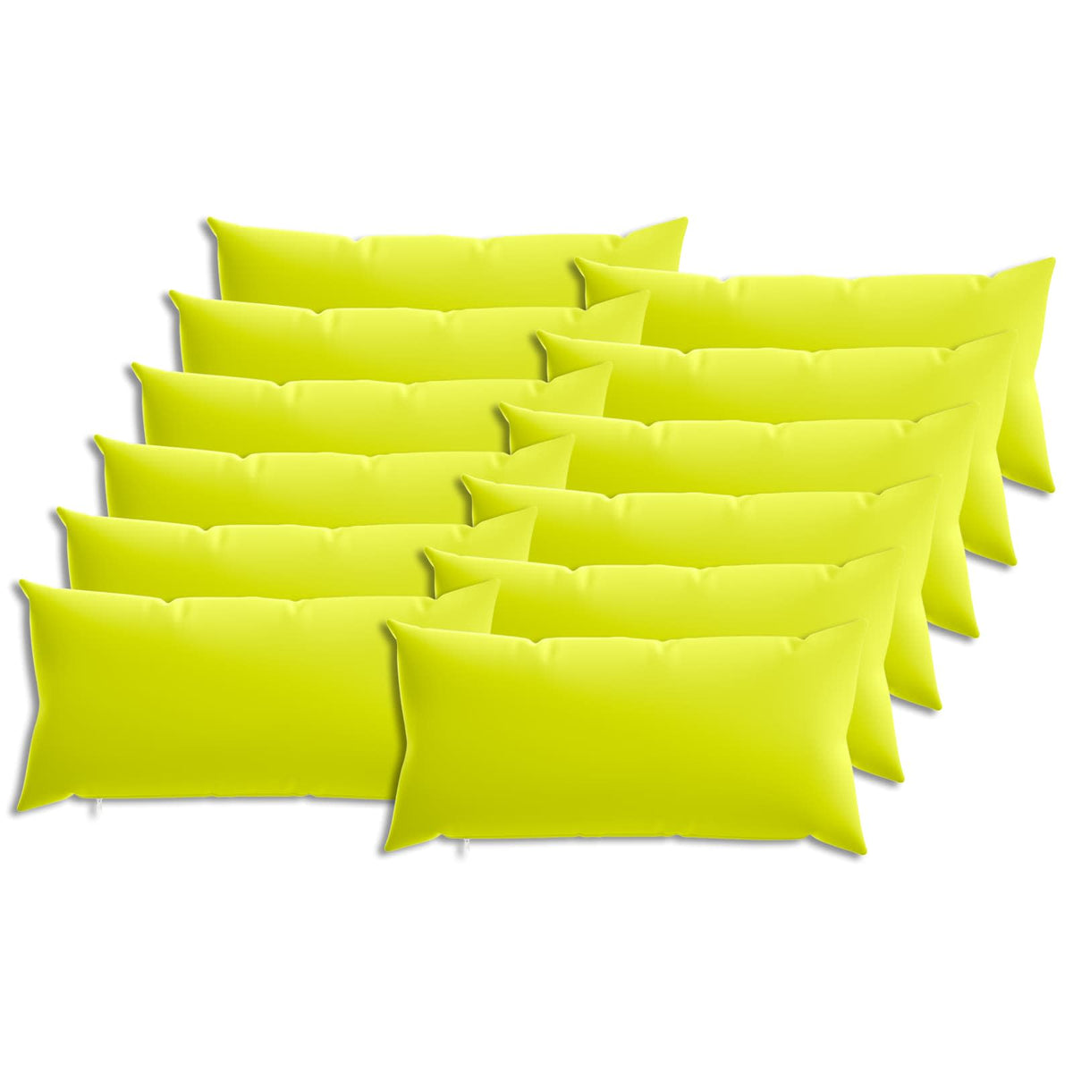 vidaXL Cushion with Pillow HEERLEN 12 pcs Bright Green Polyester