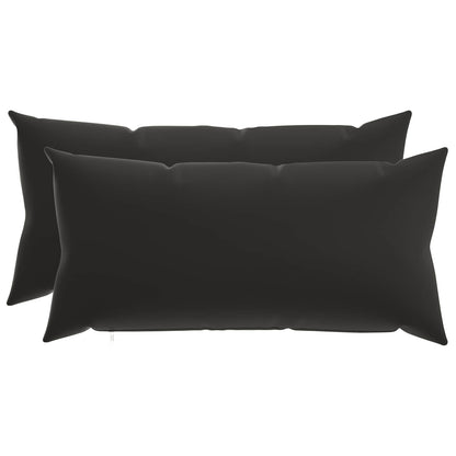 vidaXL Cushion with Pillow HEERLEN 2 pcs Black Polyester