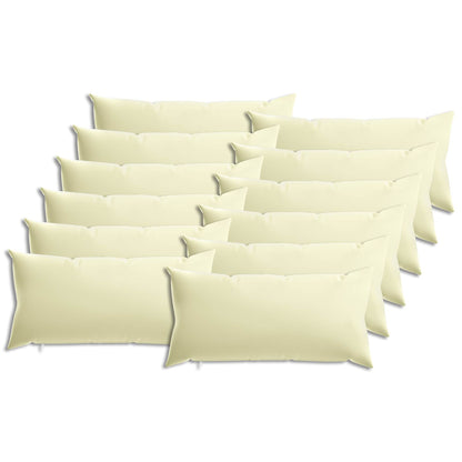 vidaXL Cushion with Pillow HEERLEN 12 pcs Cream Polyester