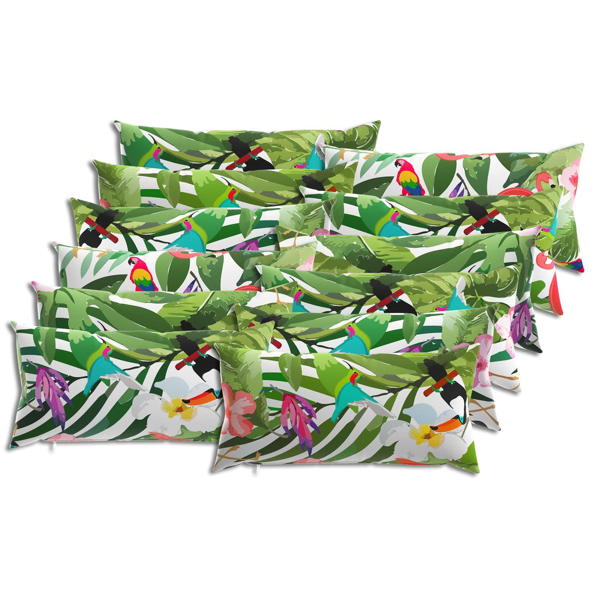 vidaXL Cushion with Pillow HEERLEN 12 pcs Multicolour Polyester