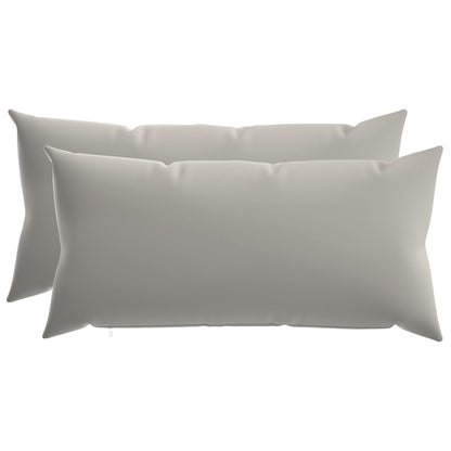 vidaXL Cushion with Pillow HEERLEN 2 pcs Grey Polyester