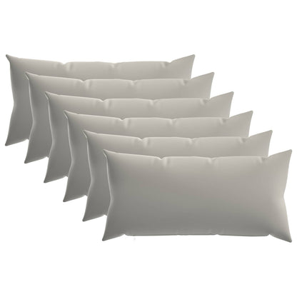 vidaXL Throw Pillow 6 pcs HEERLEN Grey 40 x 80 cm Polyester