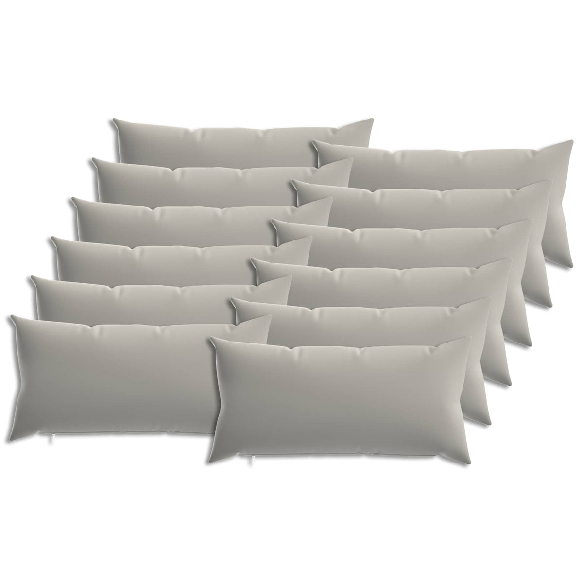 vidaXL Cushion with Pillow HEERLEN 12 pcs Grey Polyester