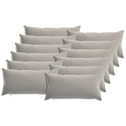 vidaXL Cushion with Pillow HEERLEN 12 pcs Grey Polyester