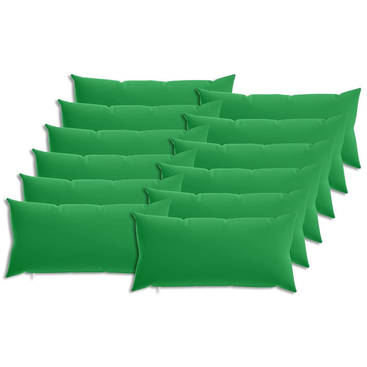 vidaXL Cushion with Pillow HEERLEN 12 pcs Green Polyester
