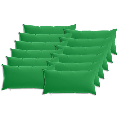 vidaXL Cushion with Pillow HEERLEN 12 pcs Green Polyester