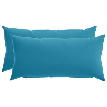 vidaXL Cushion with Pillow HEERLEN 2 pcs Light Blue Polyester