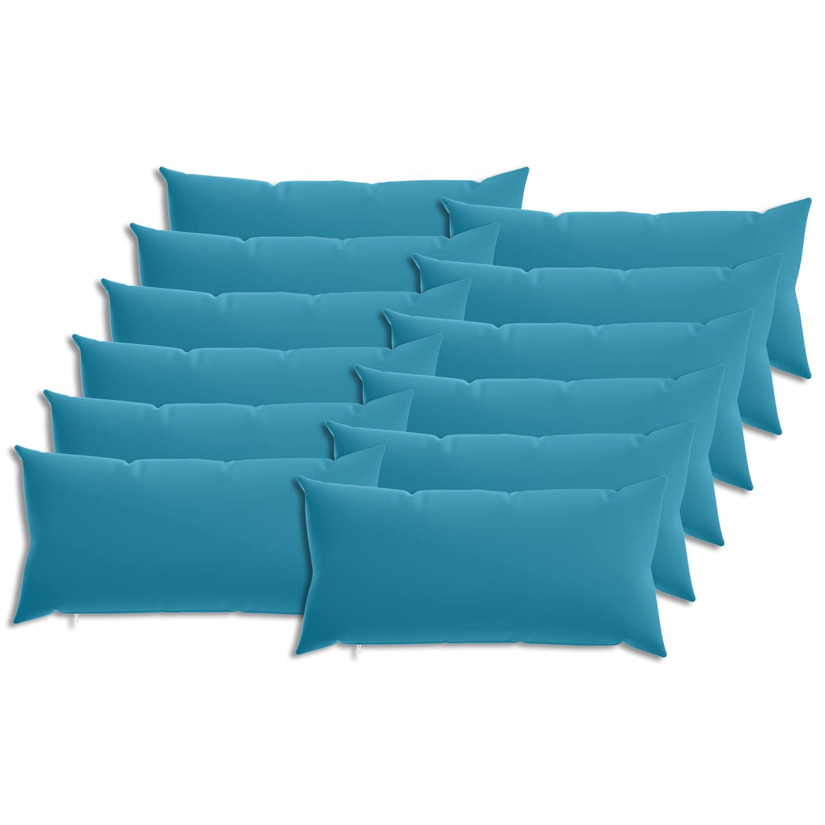 vidaXL Cushion with Pillow HEERLEN 12 pcs Light Blue Polyester