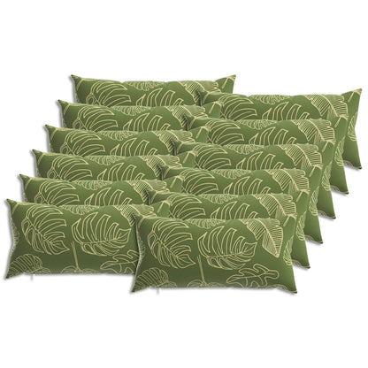 vidaXL Cushion with Pillow HEERLEN 12 pcs Leaf Design Polyester