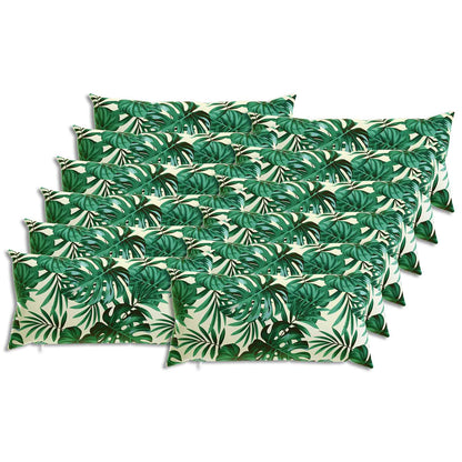 vidaXL Cushion with Pillow HEERLEN 12 pcs Leaf Pattern Polyester