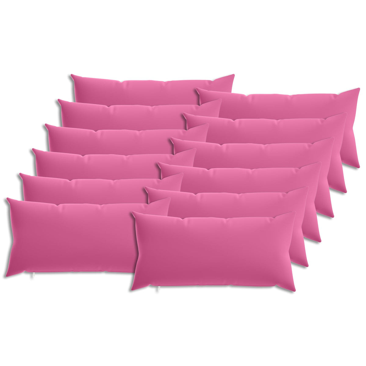 vidaXL Cushion with Pillow HEERLEN 12 pcs Pink Polyester