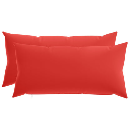 vidaXL Cushion with Pillow HEERLEN 2 pcs Red Polyester