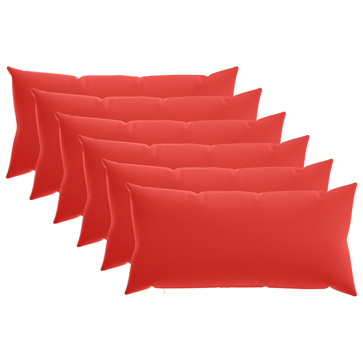 vidaXL Cushion with Pillow HEERLEN 6 pcs Red Polyester