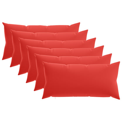 vidaXL Cushion with Pillow HEERLEN 6 pcs Red Polyester